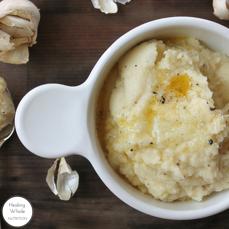 cauliflower mashed "potatoes" - healing whole nutrition