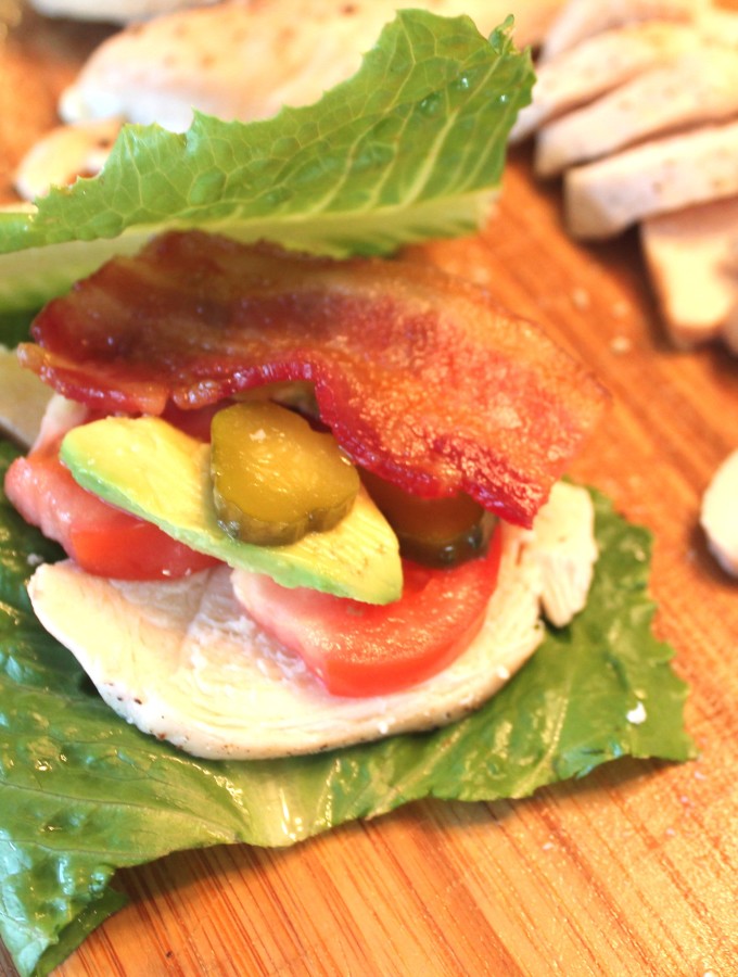 paleo lettuce wrap club sandwiches