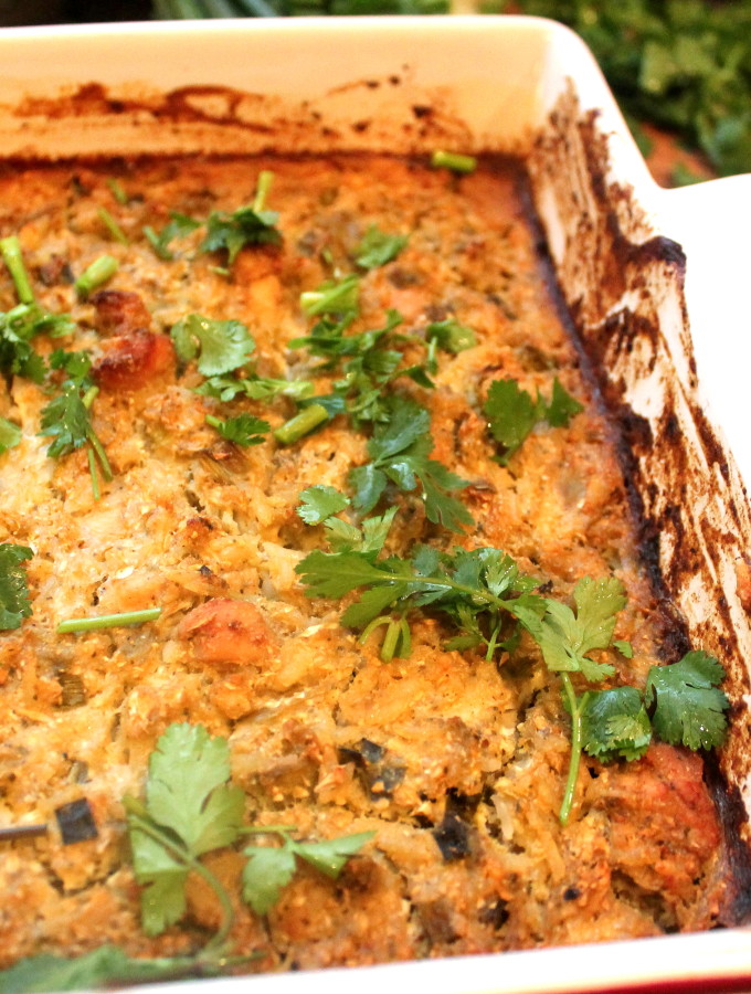 green chili chicken casserole (dairy-free & paleo option)