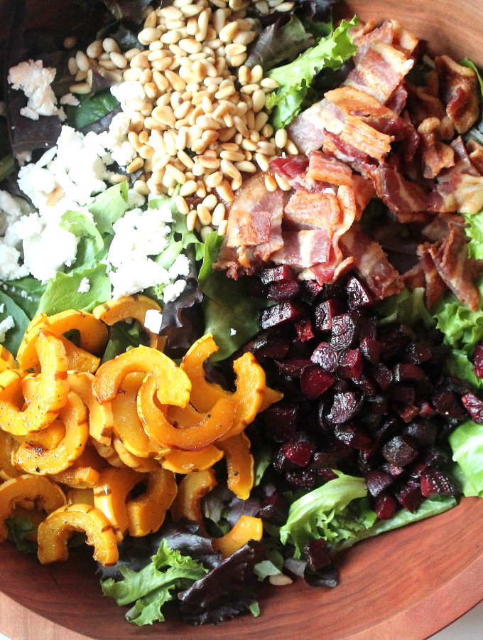 fall superfood salad & apple cider vinaigrette