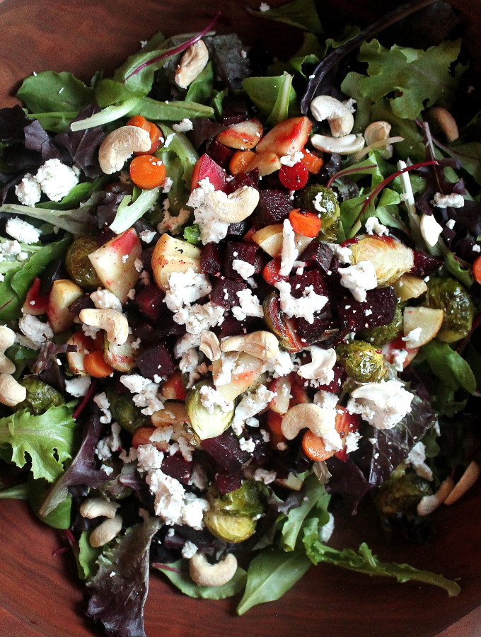 roasted winter veggie salad