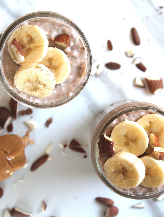chocolate peanut butter chia pudding (vegan)