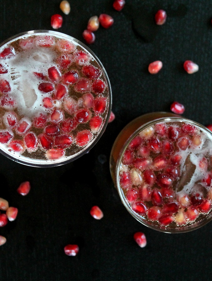 pomegranate prosecco punch