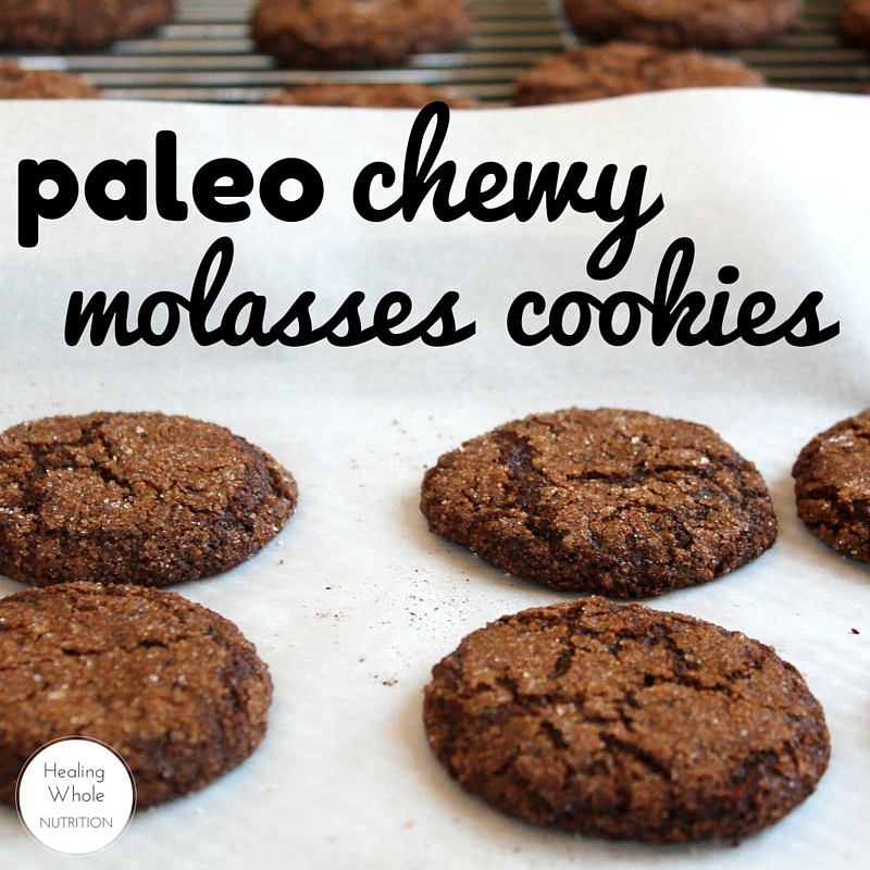 The best grain and gluten free chewy molasses cookies!