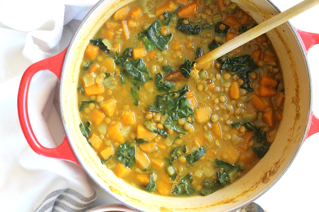 detox kale butternut and lentil soup - healing whole nutrition