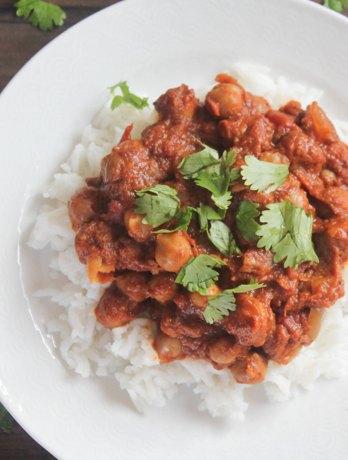coconut chana (chickpea) masala