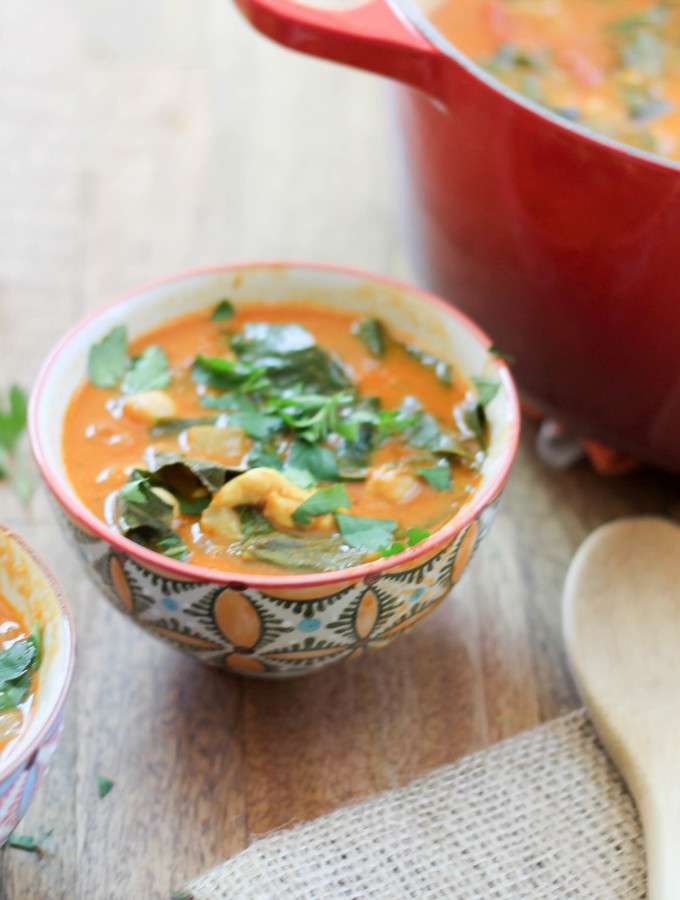 coconut chicken chickpea curry