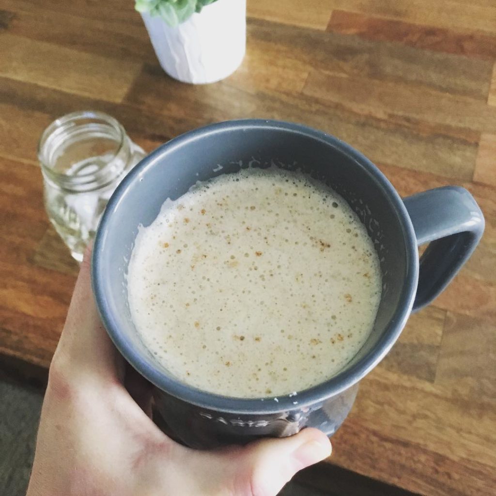 protein cinnamon latte! 2 scoops vitalprotein collagen protein with bulletproofhellip